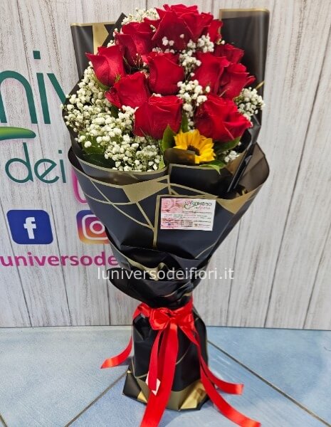 Fascio di rose rosse