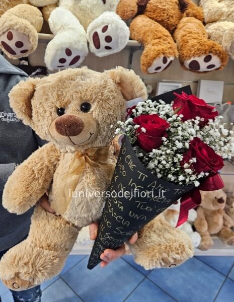 49.99 Euro Peluche medio e cono con dedica